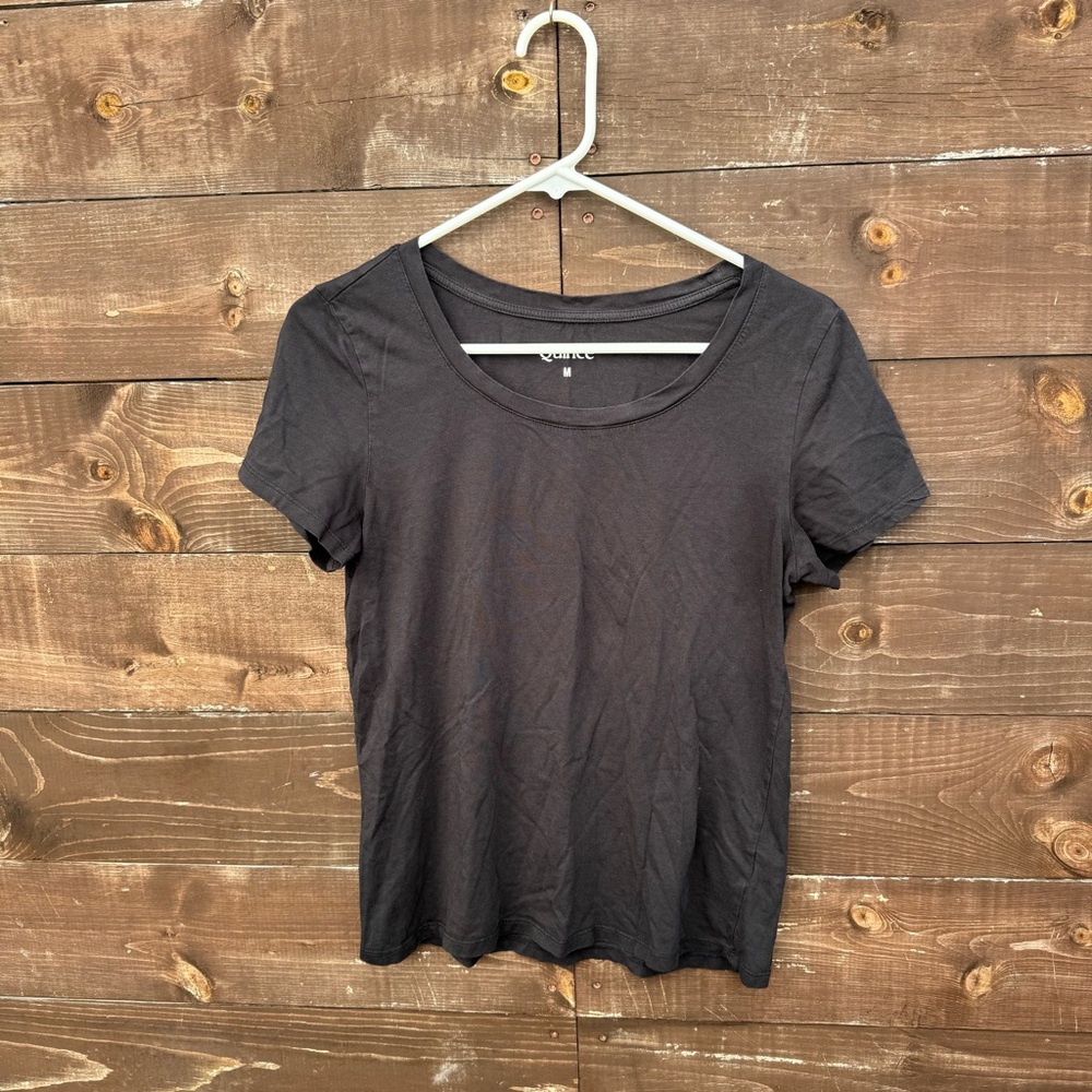 Quince Black Short Sleeve Shirt Size Medium